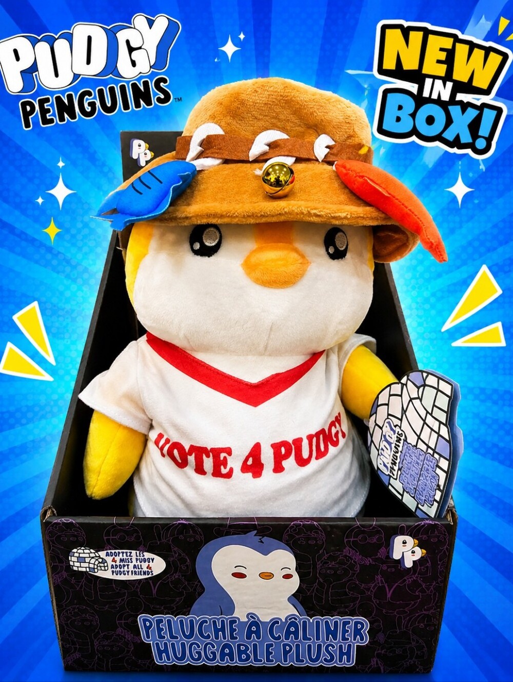 NWT Pudgy Penguins Vote 4 Pudgy Plush Toy Collectible Penguin Stuffed Animal